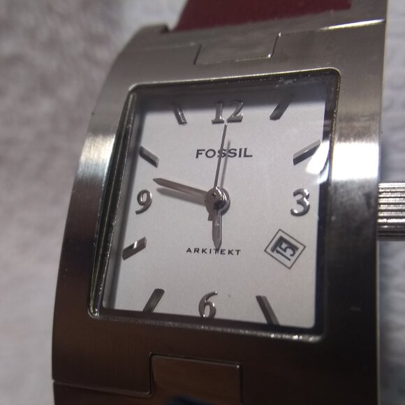 Fossil Arkitekt University of California 1868 Watch Brown Leather New Bat Great - Picture 3 of 11